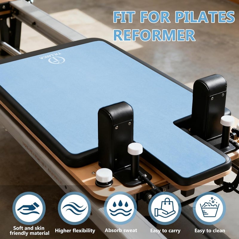 TRINKA Non-Slip Pilates Reformer Mat, 2mm Thick Pilates Reformer Machine Cover Mat, 39" x 24" Foldable Washable Absorb Sweat Accessory for Home, Studio, Gym Fitness - Image 4